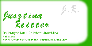jusztina reitter business card